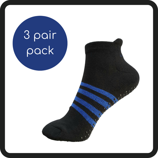 3 Pack Black Racer Anklets - Small or Medium