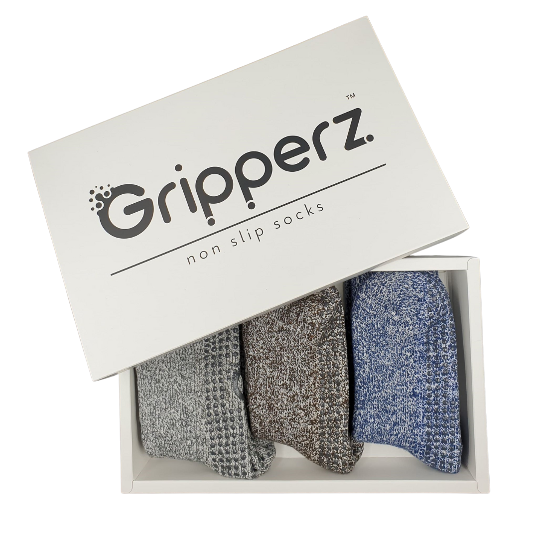 Gripperz Trio of Wool Socks in our custom Gift Box – GripperzSocks