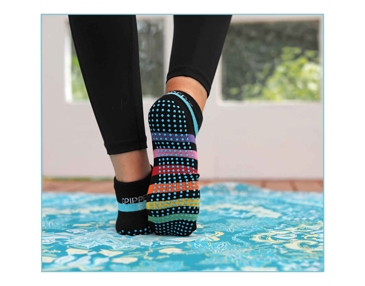 Gripperz Non-Slip Ankle Sock-Large Rainbow temporarily out of stock! –  disAbility equip online