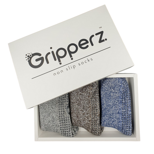 Gripperz Trio of Wool Socks in our custom Gift Box